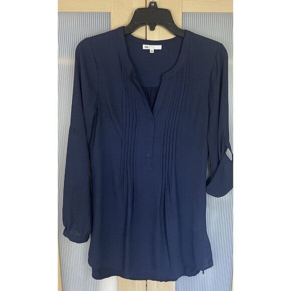 Lot Of 2 DR2 Button Front Shirt Blouse Top Sz S Women’s Career Casual Pleated - Picture 4 of 7